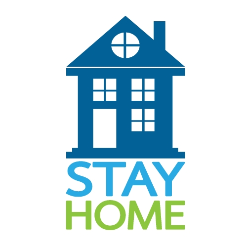 Stay home quote text Coronavirus COVID 19 protection 