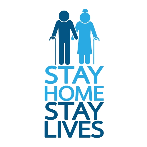 Stay home save lives  quote vector illustration Coronavirus Covi