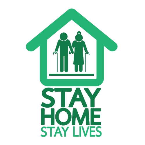 Stay home save lives  quote vector illustration Coronavirus Covi