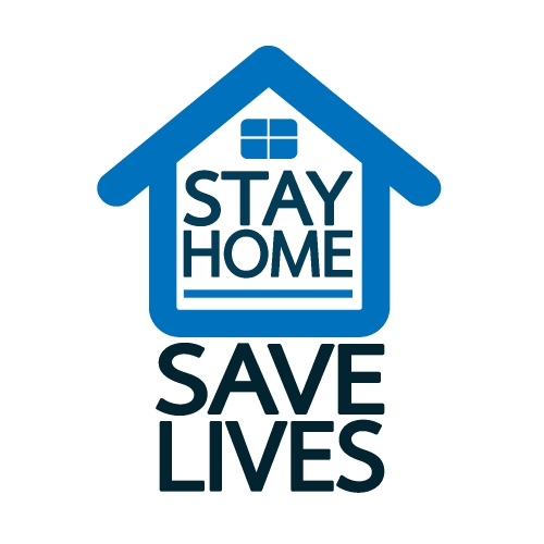 Stay home save lives  quote vector illustration Coronavirus Covi