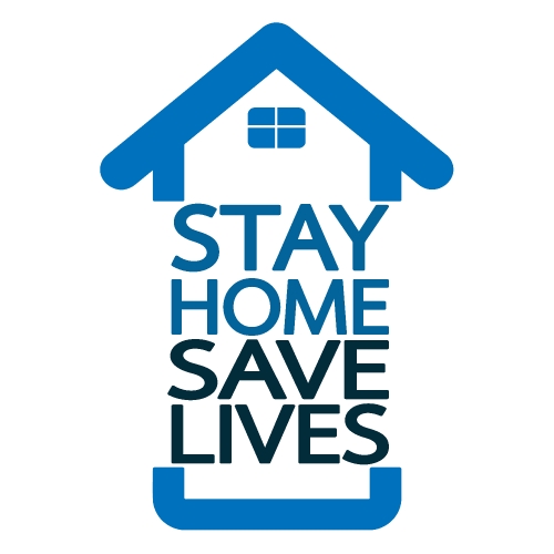 Stay home save lives  quote vector illustration Coronavirus Covi