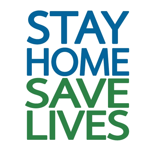 Stay home save lives  quote vector illustration Coronavirus Covi