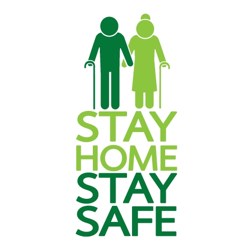 Stay home stay safe  quote vector illustration Coronavirus Covid