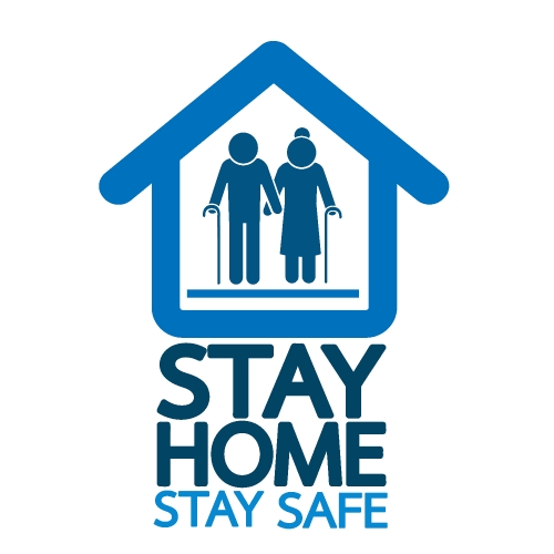 Stay home stay safe  quote vector illustration Coronavirus Covid