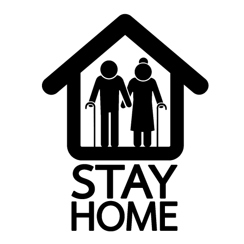 Stay home stay safe  quote vector illustration Coronavirus Covid