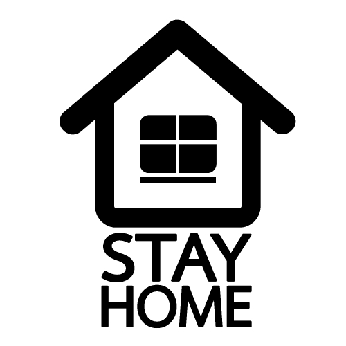 Stay home stay safe  quote vector illustration Coronavirus Covid