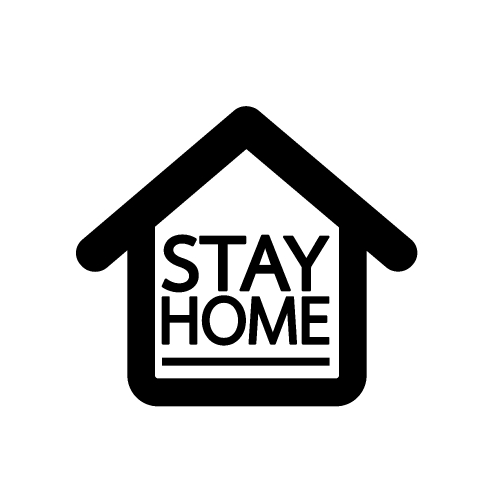 Stay home stay safe  quote vector illustration Coronavirus Covid