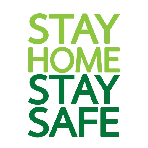 Stay home stay safe  quote vector illustration Coronavirus Covid