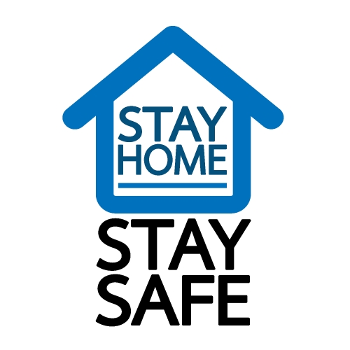 Stay home stay safe  quote vector illustration Coronavirus Covid