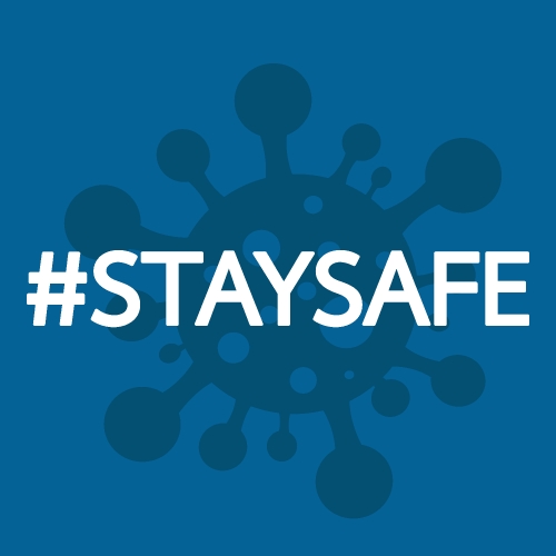 Stay home stay safe  quote vector illustration Coronavirus Covid