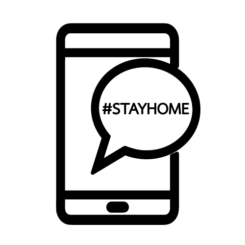 Stay home stay safe  quote vector illustration Coronavirus Covid