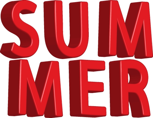 SUMMER 3D text icon