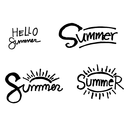 Summer Brush lettering background