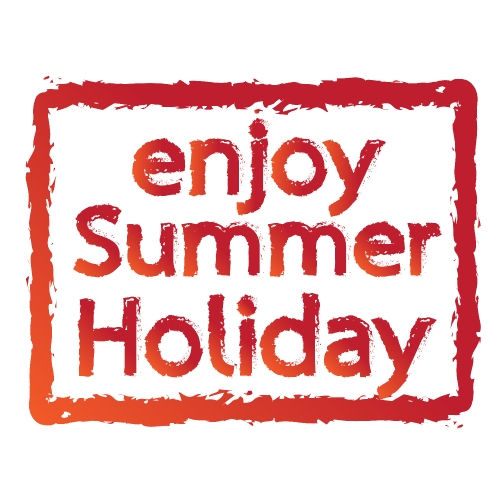 Summer Holiday typography design label icon element