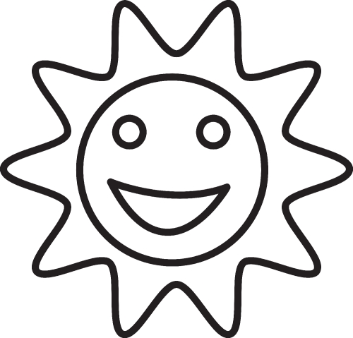 sun emotion cartoon icon sign design