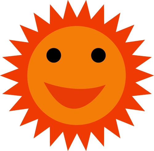 sun emotion cartoon icon sign design