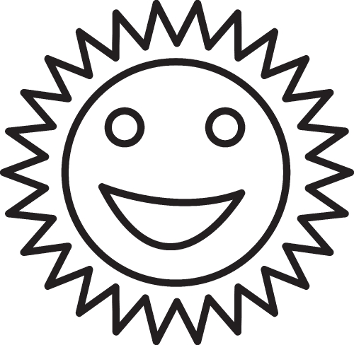 sun emotion cartoon icon sign design