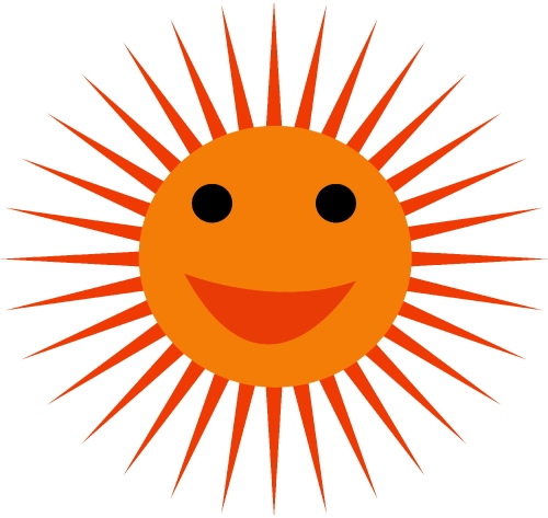 sun emotion cartoon icon sign design