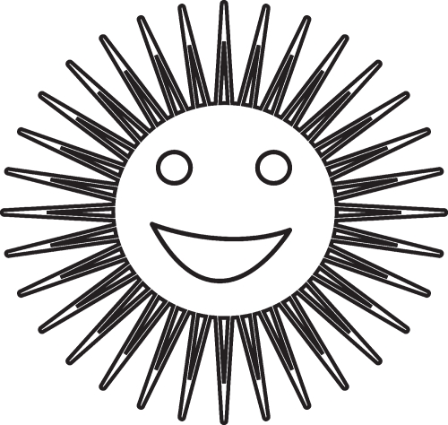 sun emotion cartoon icon sign design