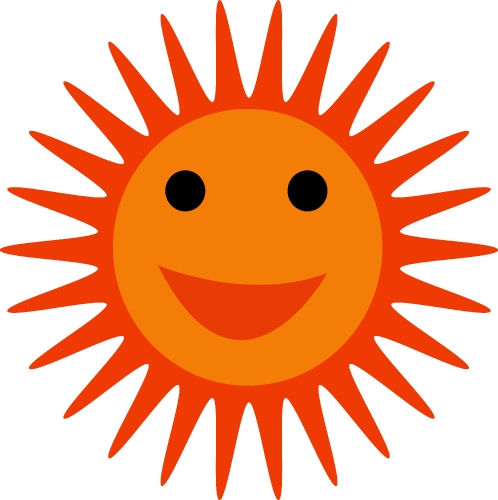 sun emotion cartoon icon sign design