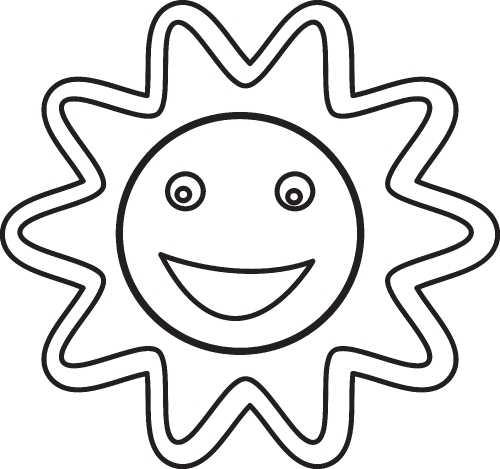 sun emotion cartoon icon sign design