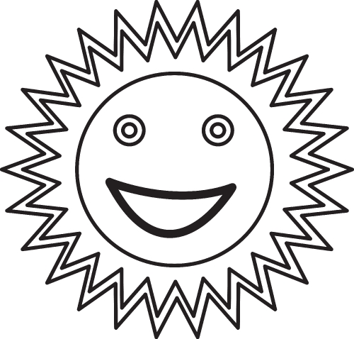 sun emotion cartoon icon sign design