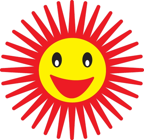 sun emotion cartoon icon sign design