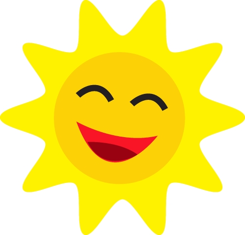 sun emotion cartoon icon sign design