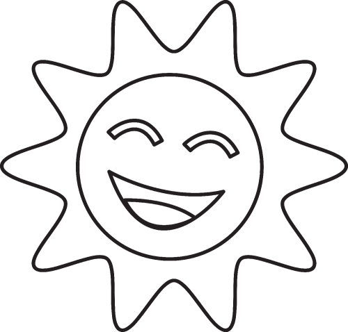 sun emotion cartoon icon sign design