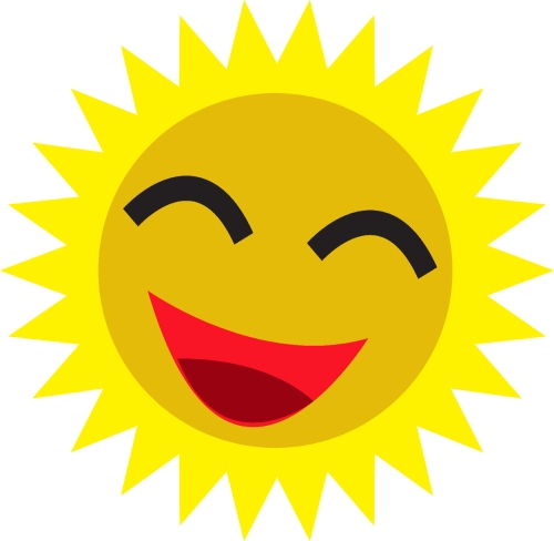 sun emotion cartoon icon sign design