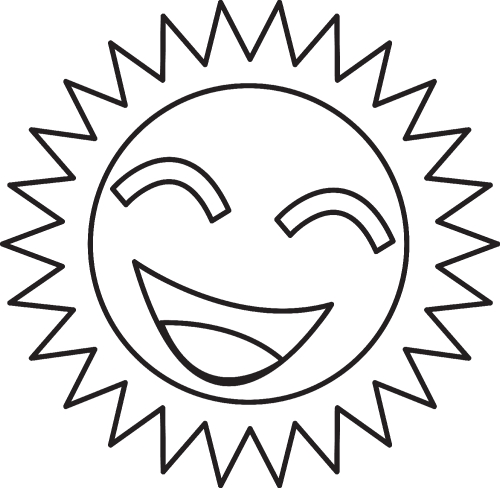 sun emotion cartoon icon sign design