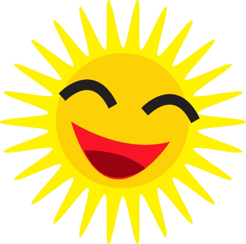 sun emotion cartoon icon sign design