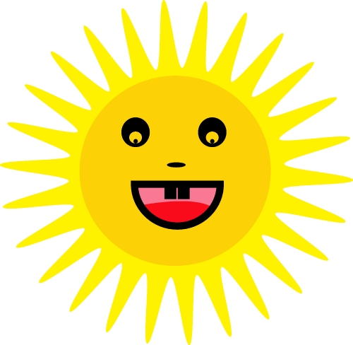 sun emotion cartoon icon sign design