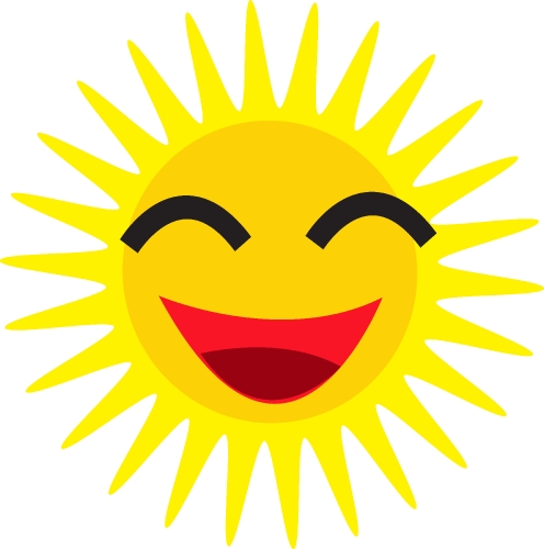 sun icon emotion cartoon sign symbol design