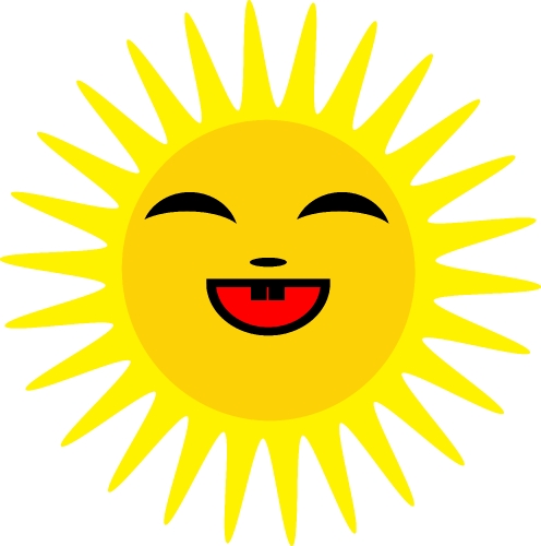 sun icon emotion cartoon sign symbol design