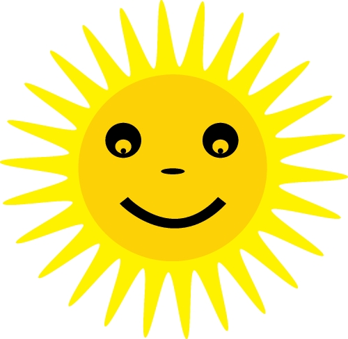 sun icon emotion cartoon sign symbol design