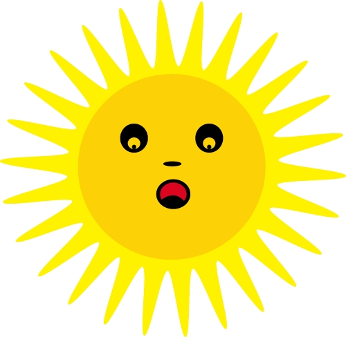 sun icon emotion cartoon sign symbol design