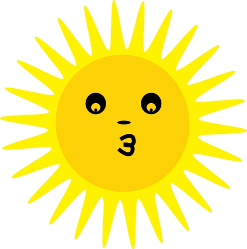 sun icon emotion cartoon sign symbol design