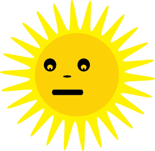 sun icon emotion cartoon sign symbol design