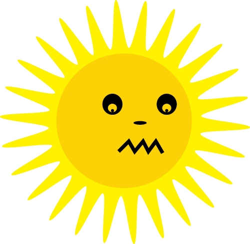 sun icon emotion cartoon sign symbol design