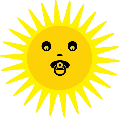 sun icon emotion cartoon sign symbol design