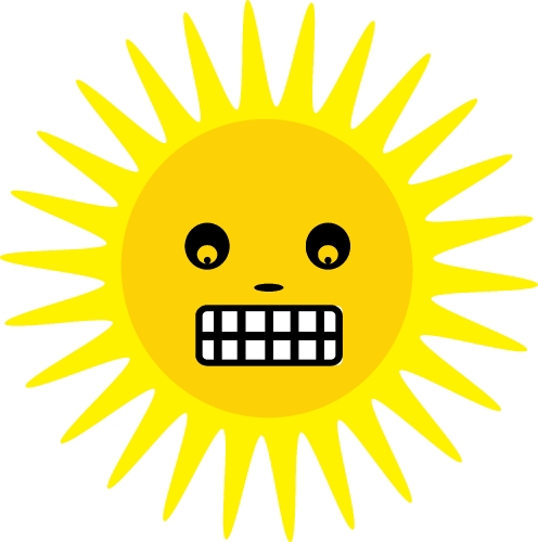 sun icon emotion cartoon sign symbol design