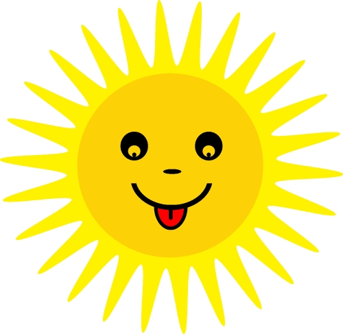 sun icon emotion cartoon sign symbol design