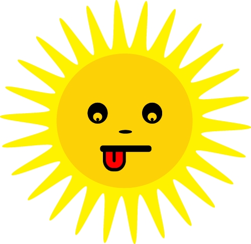 sun icon emotion cartoon sign symbol design