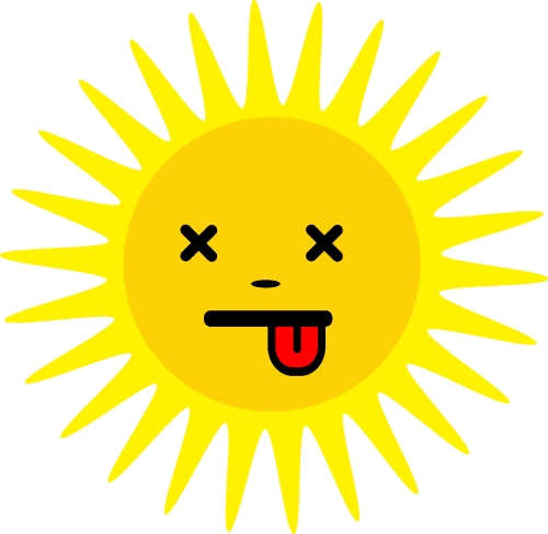 sun icon emotion cartoon sign symbol design