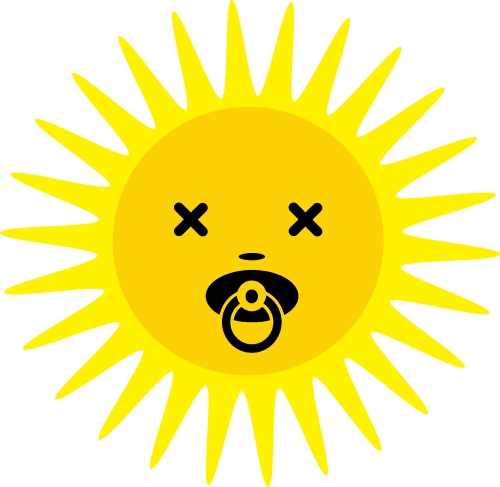 sun icon emotion cartoon sign symbol design