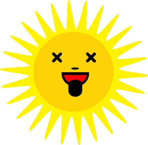 sun icon emotion cartoon sign symbol design
