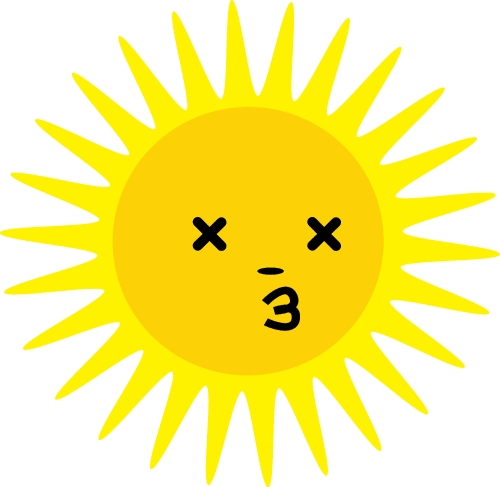 sun icon emotion cartoon sign symbol design