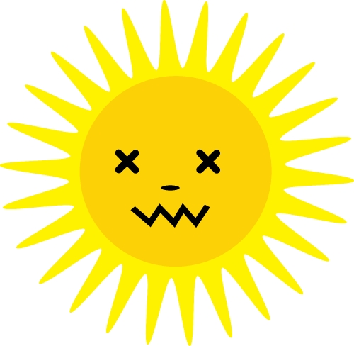 sun icon emotion cartoon sign symbol design