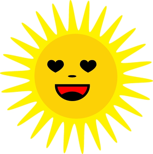 sun icon emotion cartoon sign symbol design